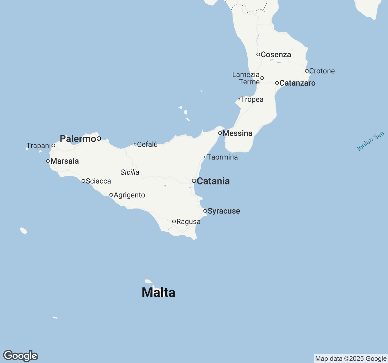Map of Catania
